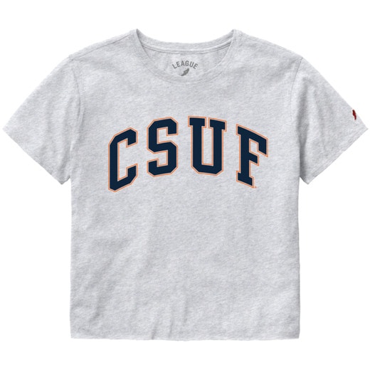 League CSUF Cotton Crop Top - Ash